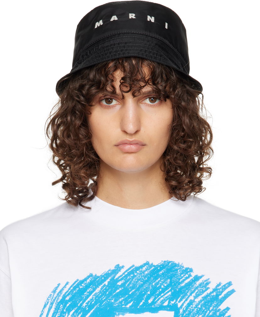 Hat Marni Embroidered Logo Bucket Hat Sort | CLZC0110SW UTN923