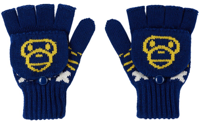 Handsker BAPE Baby Milo Nordic Gloves Blå | 002GDI803007K