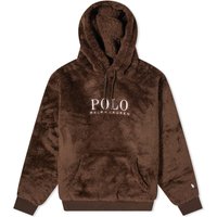 Sweatshirt Polo by Ralph Lauren High Pile Fleece Hoodie "Dark Beech" Brun | 710929595001, 1