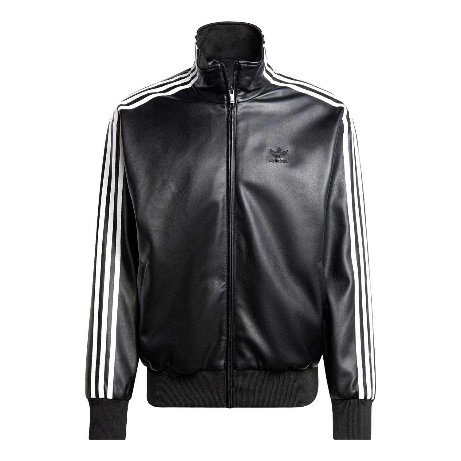 Bomberjakke adidas Originals Adicolor Loose Firebird Faux Leather Track Jacket Sort | IZ4033, 0