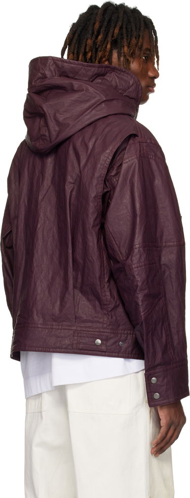 Parka Dries Van Noten Dries Van Noten Flap Pocket Hooded Jacket Bourgogne | 251-020516-1285, 2