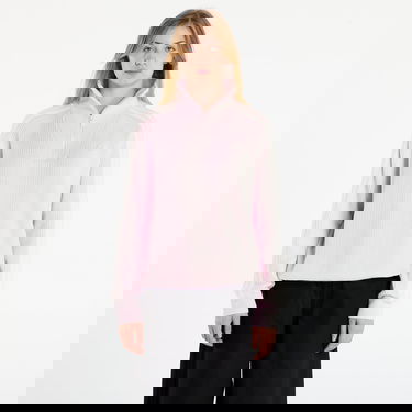 Sweater adidas Originals Ribbed Knit Quarter-Zip Funnel Neck Sweater with Three Stripes Lyserød | KS7785, 0