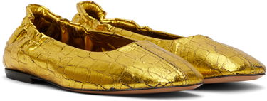 Kjole Dries Van Noten Dries Van Noten Metallic Ballerina Flats Gul | WS251-1376-208, 3