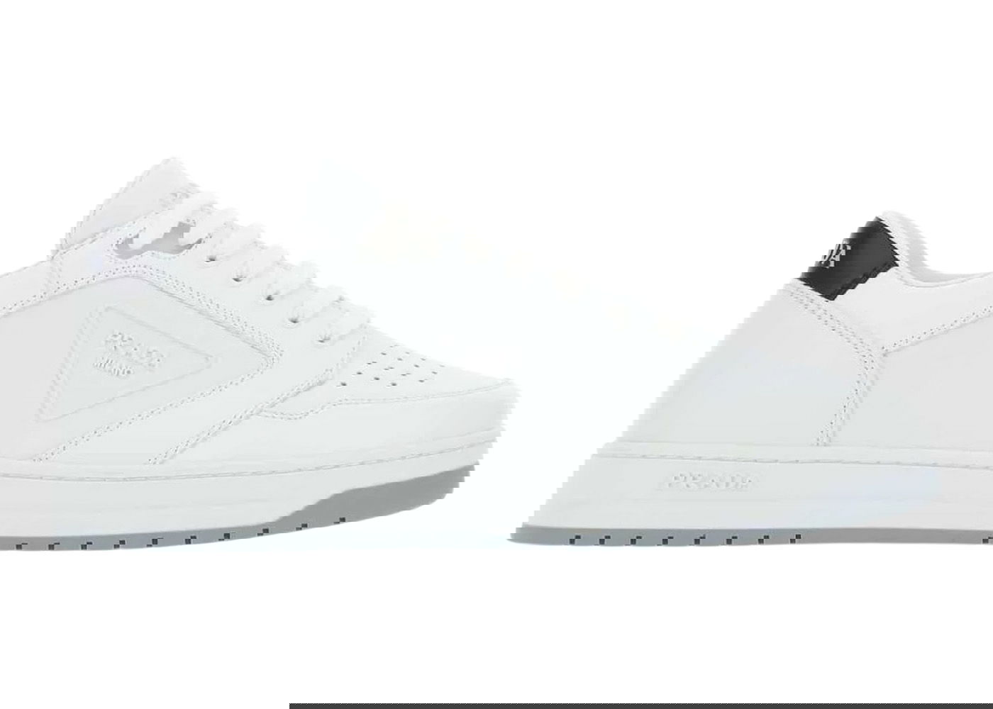Sneakers og sko Prada Round Toe Sneakers White Black Hvid | 2EE363_3LJ6_F097W, 0