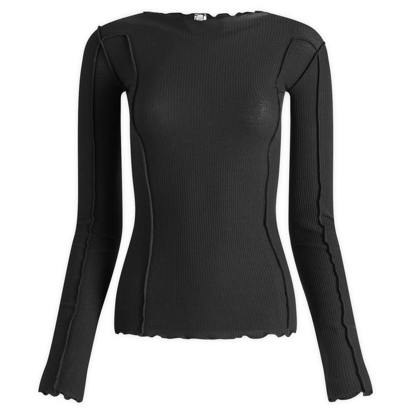 T-shirt Baserange Long Sleeve Omato T-Shirt, Size X-Large Sort | TTML-RB-000-BLK