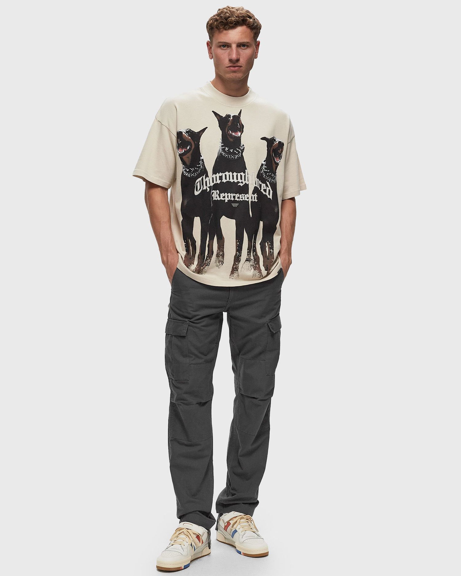 T-shirt Represent Clo Represent THOROUGHBRED TEE Beige | MLM41135-002, 1