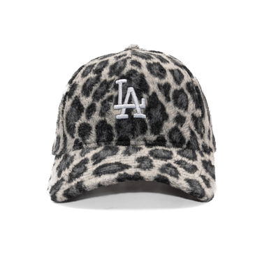 Kasket New Era Cosy Animal Snow Leopard Fleece 9FORTY LA Dodgers Adjustable Hat Grå | 60691313, 1