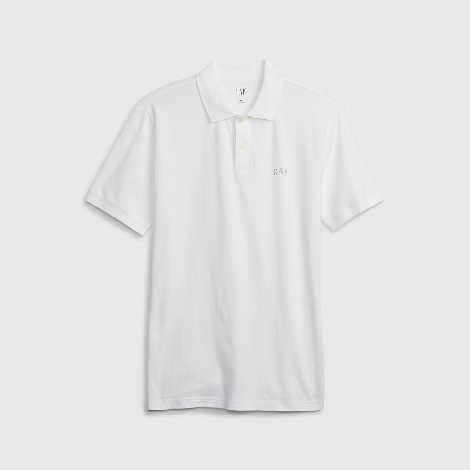 T-shirt GAP Logo Pique Polo Optic White Hvid | 586306-05, 0