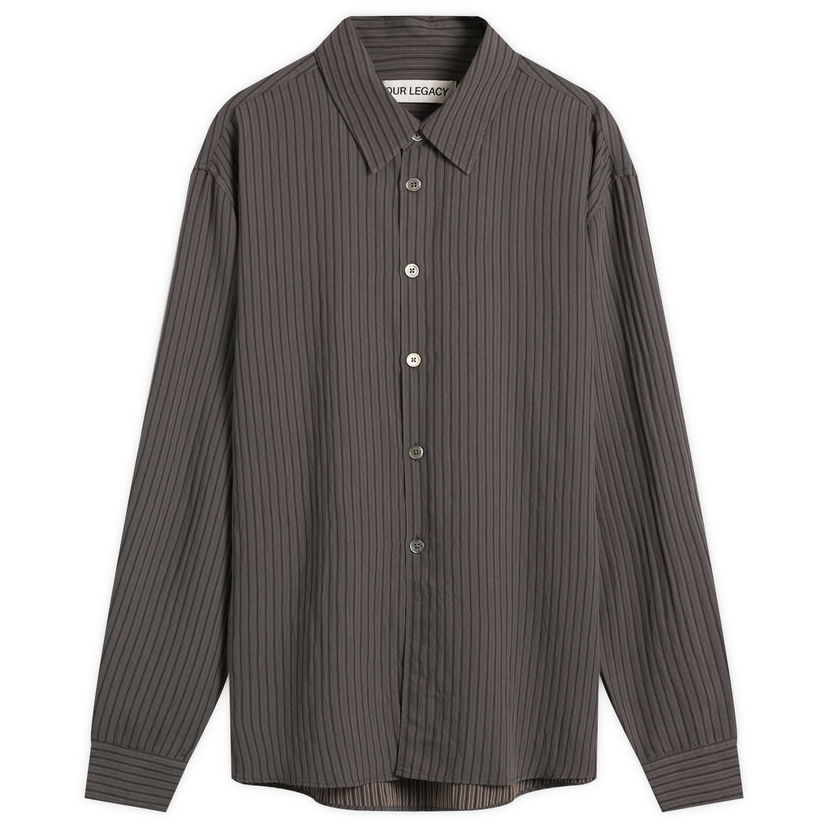 Skjorte OUR LEGACY Our Legacy Beyond Striped Ceremony Viscose Shirt Grå | M4252BIS