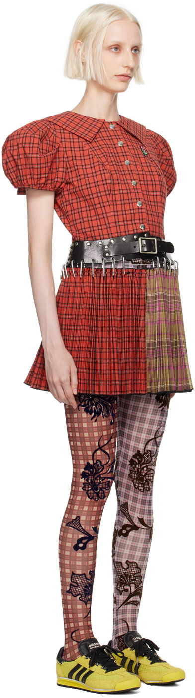 Nederdel Chopova Lowena Judith Carabiner Plaid Minidress Rød | 1247, 1