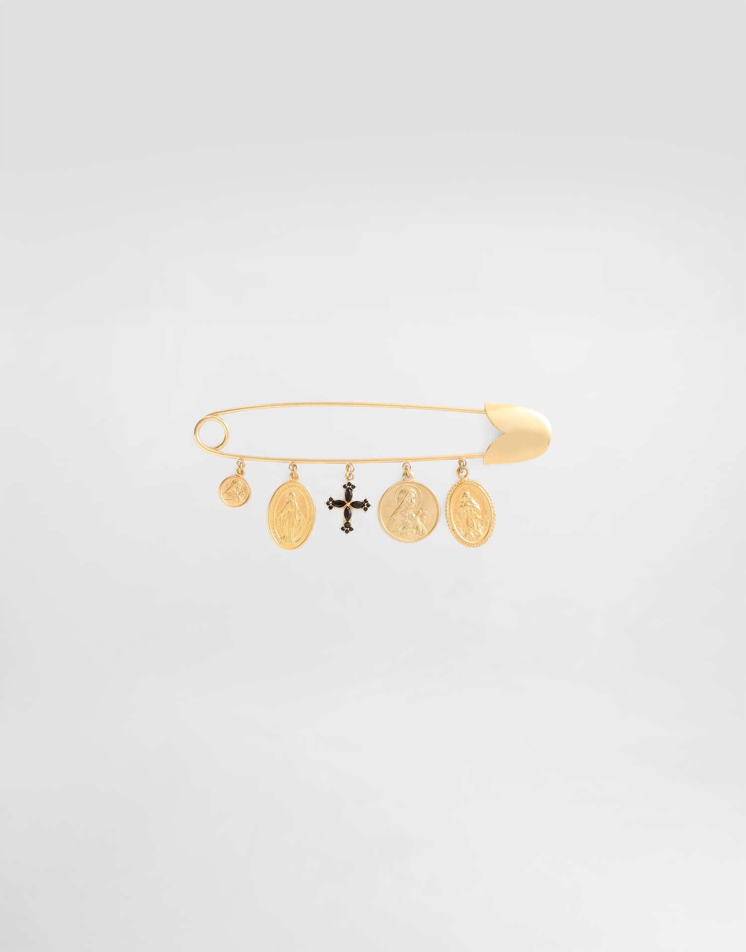 Stift Dolce & Gabbana Dolce & Gabbana Safety Pin Brooch with Medals and Cross Charms Gul | WPR5S2W1111ZOO00, 0