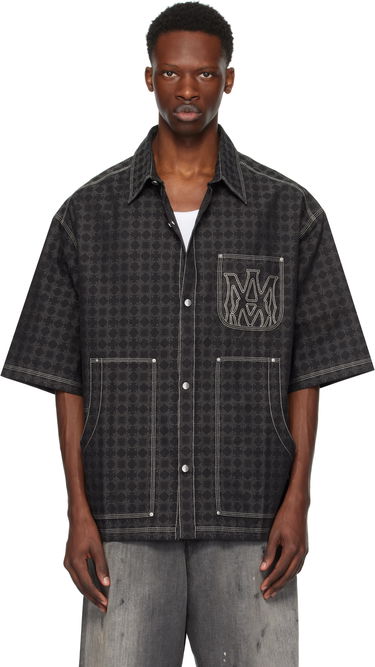 Skjorte AMIRI AMIRI 'MA' Quad Work Shirt Sort | AMSTCA1141, 0