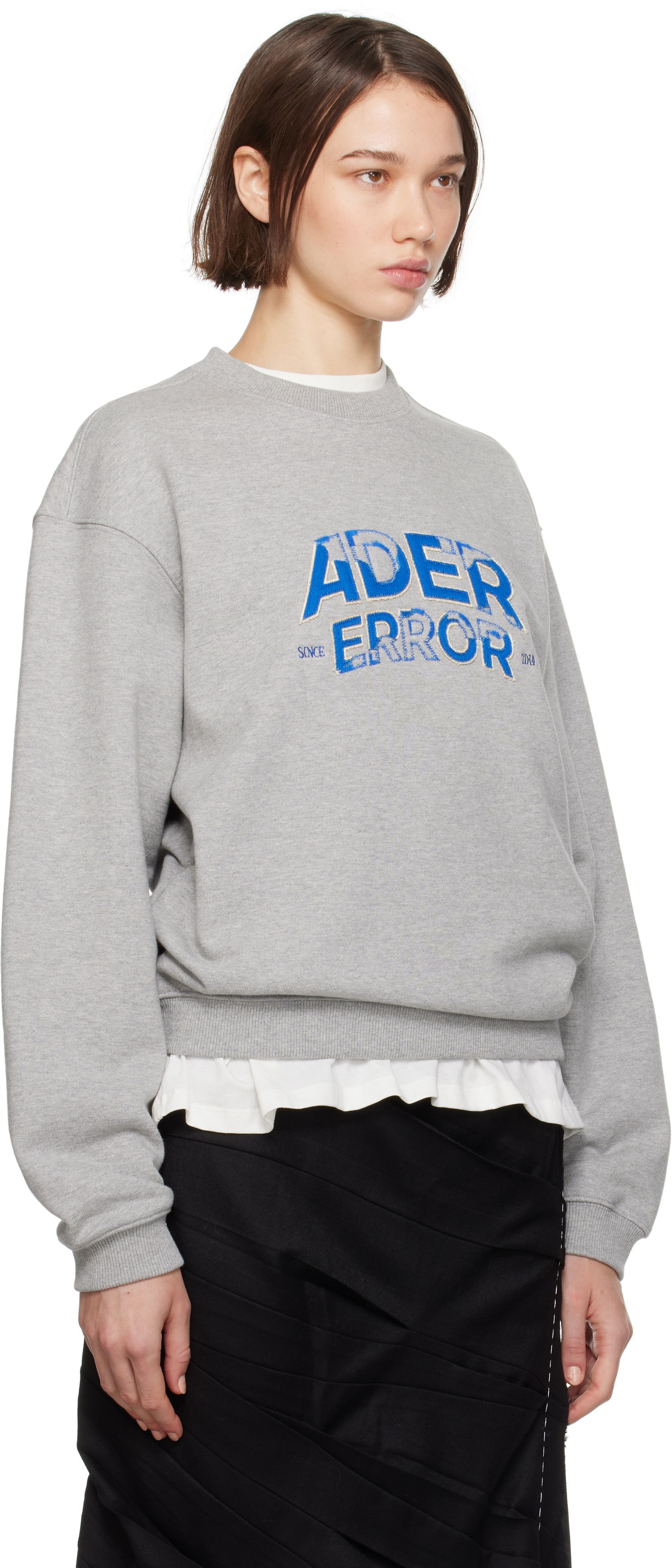 Sweatshirt ADER ERROR Graphic Print Crewneck Sweatshirt Grå | BN25FYSW0101GR, 1