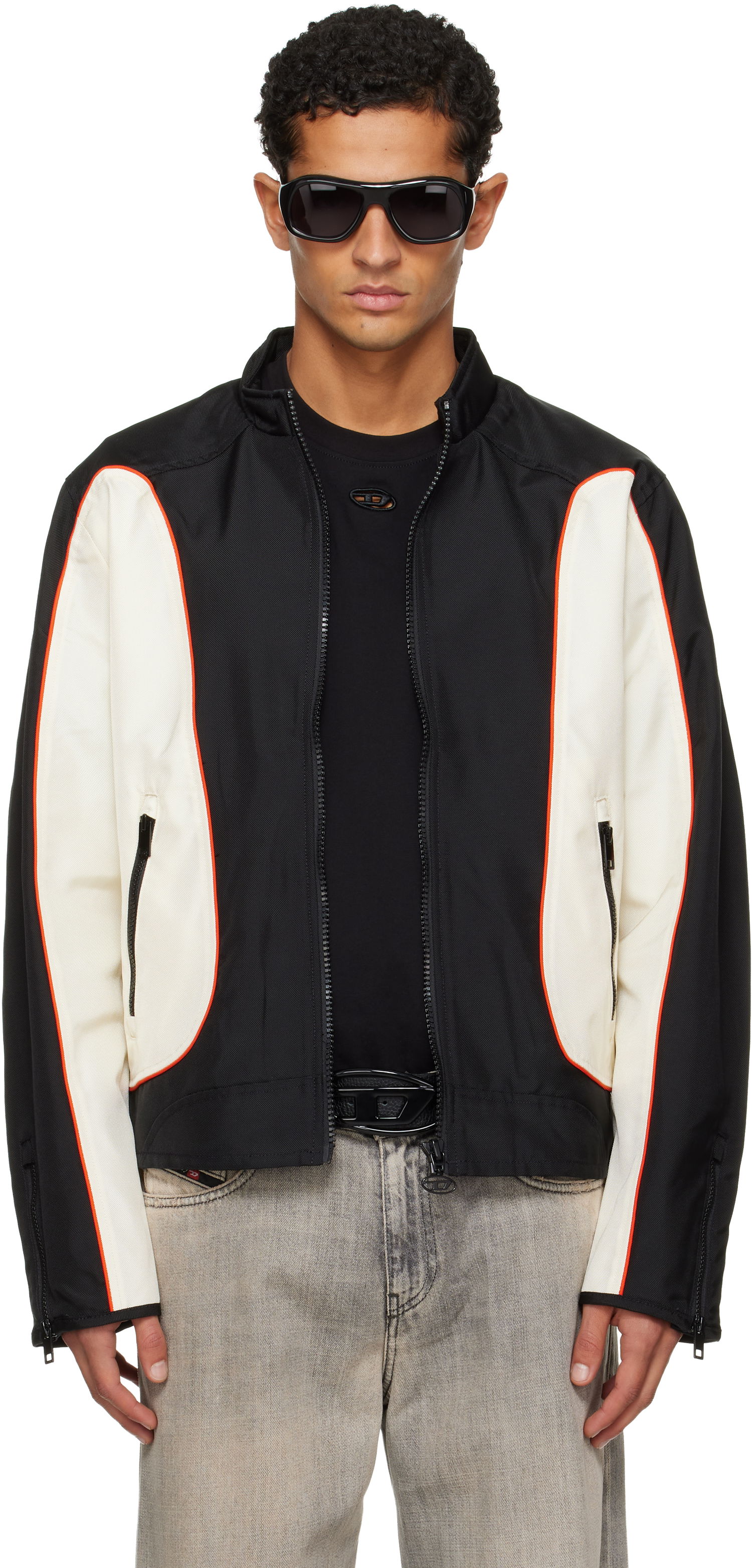Vindjakke Diesel J-Blink-Wrd Colorblock Racer Jacket Flerfarvet | A19442-0PDAI-9XX, 0