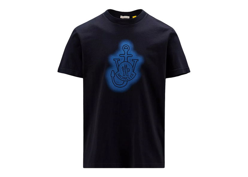 T-shirt Moncler JW Anderson x Logo T-Shirt Mørkeblå | H209E8C00005829JS778