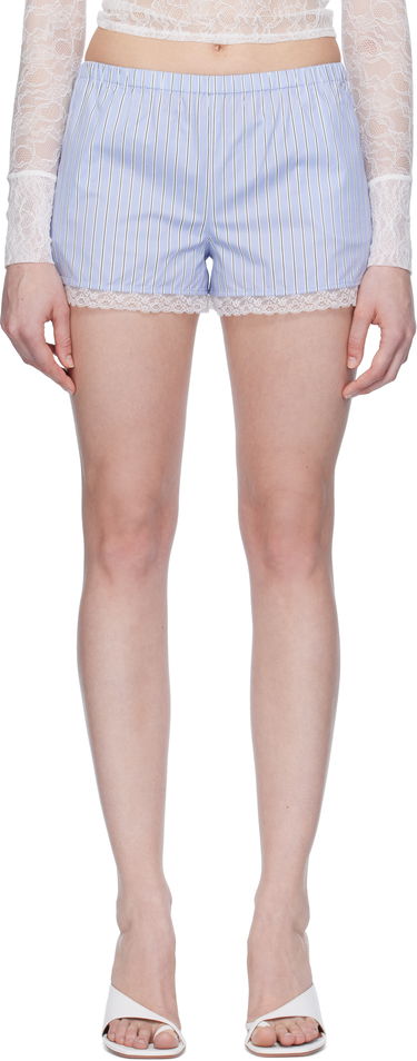 Shorts Miaou Miaou Anna Striped Lace-Trim Shorts Blå | 3011SPSPRS, 0