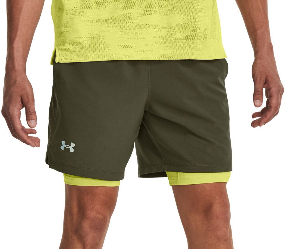 Shorts Under Armour Launch 7'' 2v1 Grøn | 1361497-390, 0