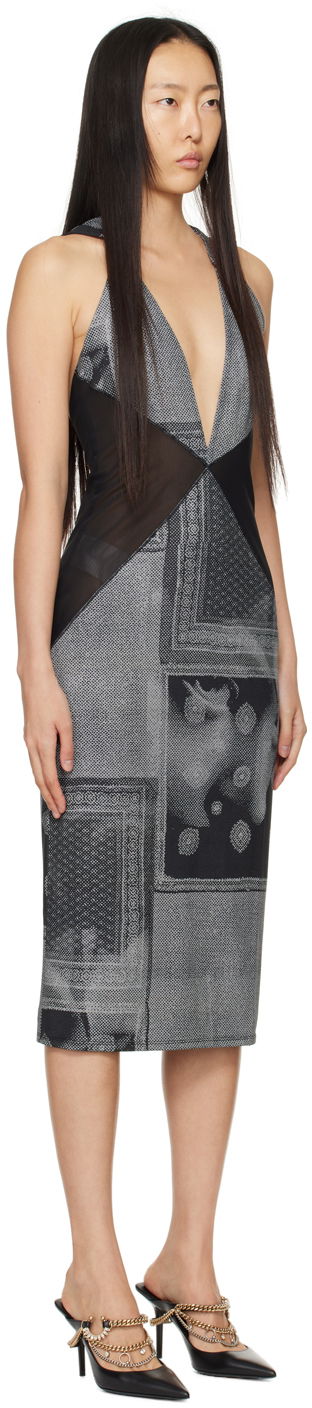 Kjole Miaou Miaou Joan Print Midi Dress Grå | 5042VISSCI, 1