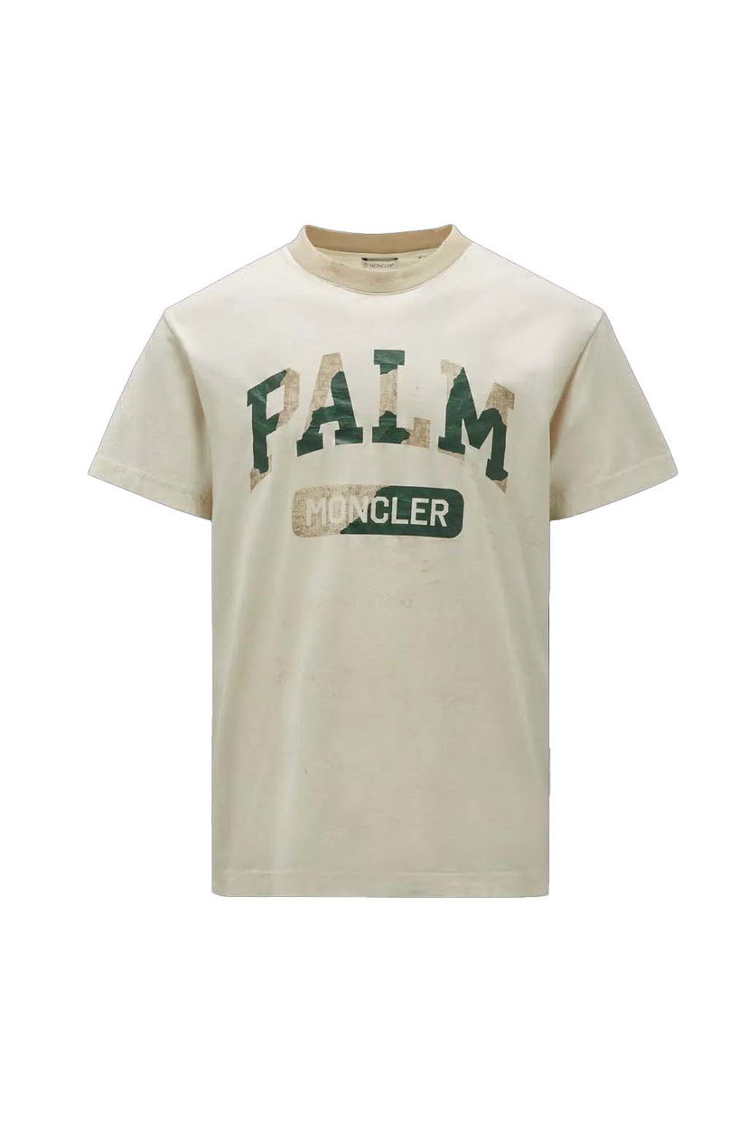 T-shirt Moncler Palm Angels x Logo T-Shirt Hvid | I209L8C00002M3637032 & PMAA098T24JER0010155
