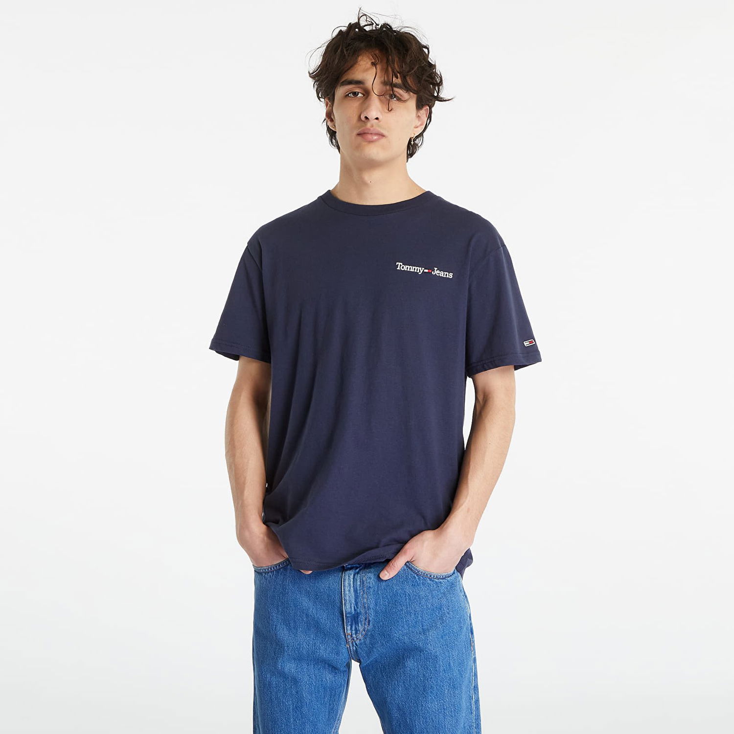 T-shirt Tommy Hilfiger Classic Linear Short Sleeve T-Shirt Mørkeblå | DM0DM15790 C87, 1