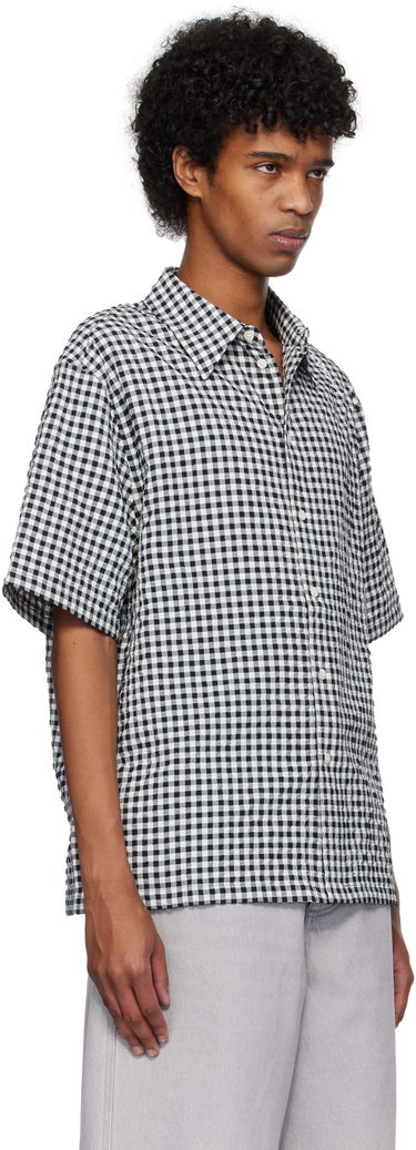 Skjorte Marni Marni Gingham Seersucker Shirt Sort | CUMU0331S0 UTN929, 1