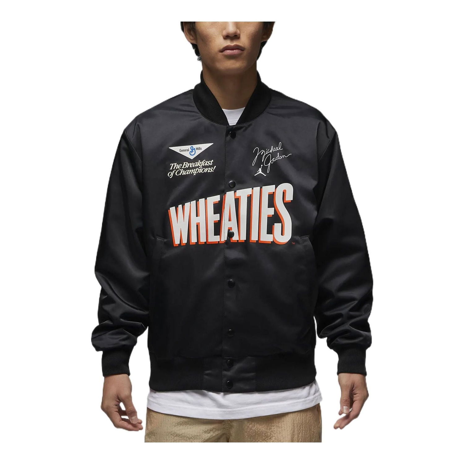 Bomberjakke Jordan Flight MVP Satin Jacket Sort | DV7579-010, 0