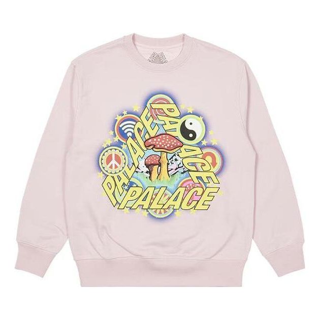 Sweatshirt Palace Psychedelic Print Crewneck Sweatshirt Lyserød | P23CW038, 0