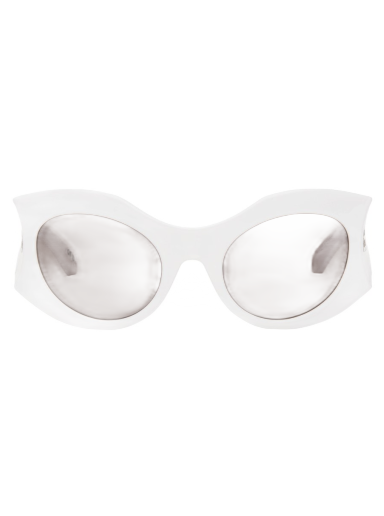 Solbriller Balenciaga Hourglass Round Hvid | BB0256S