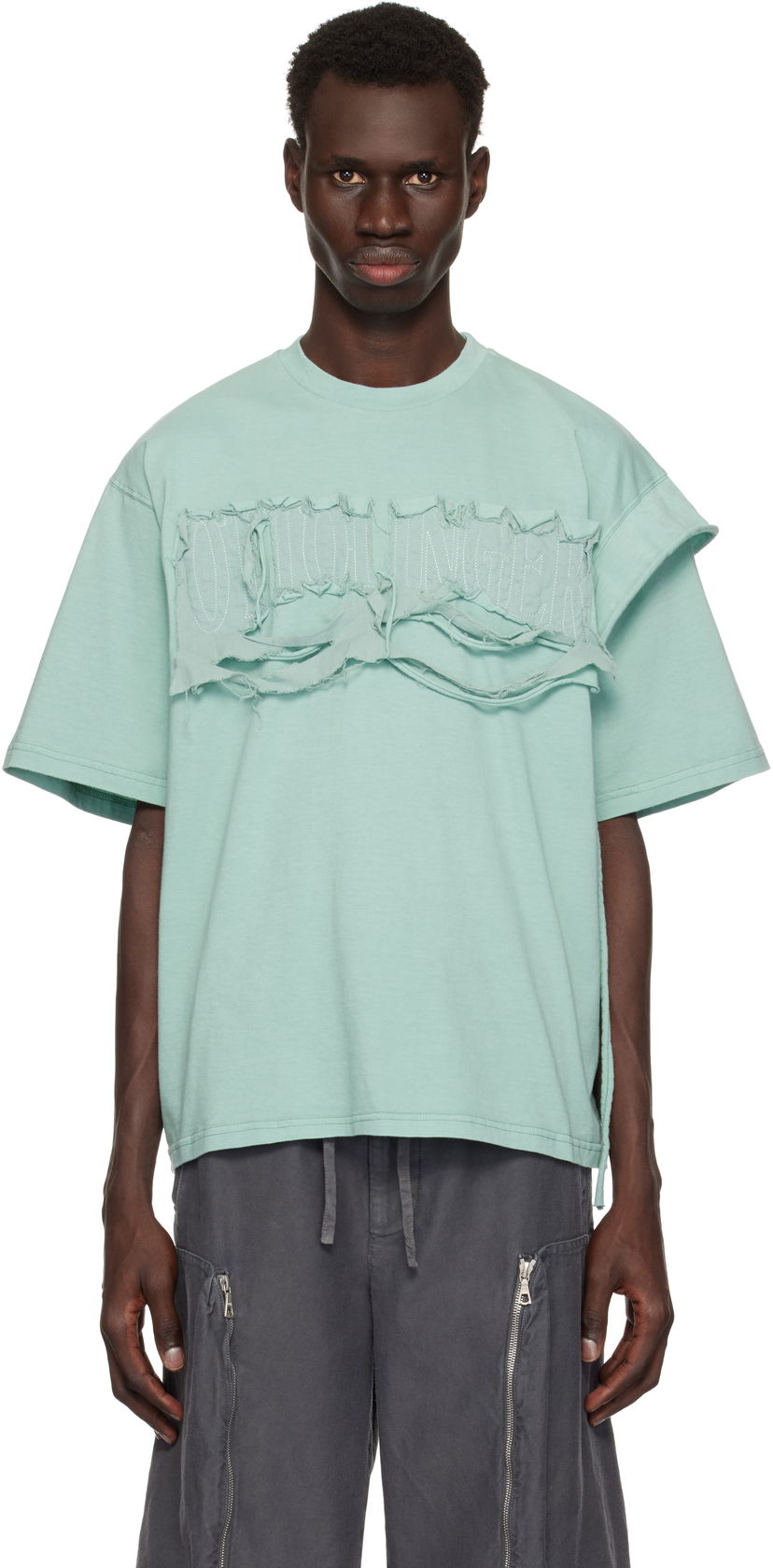 T-shirt Ottolinger Ottolinger Distressed Oversized T-Shirt Grøn | 115-102315-01