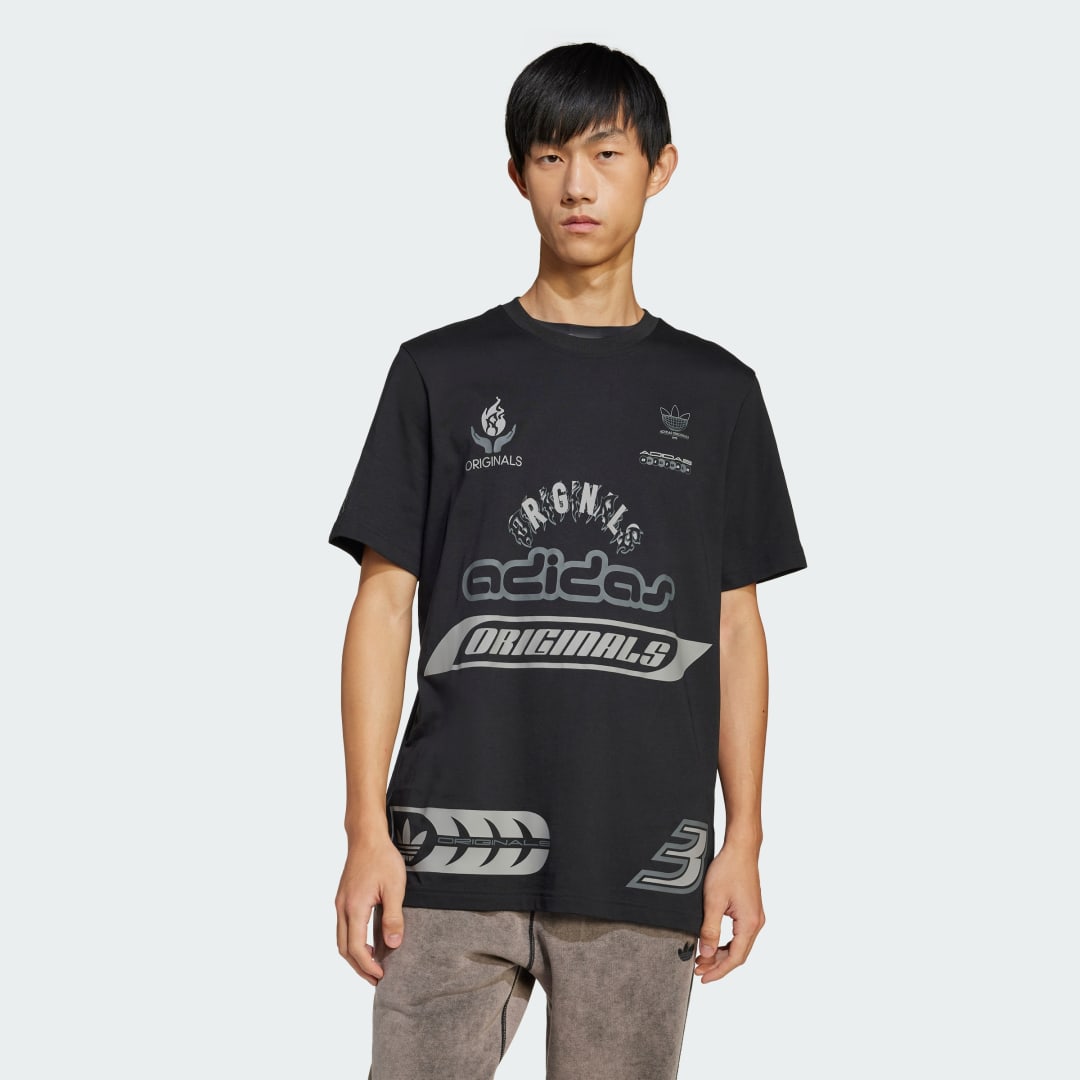 T-shirt adidas Performance Graphic Print T-Shirt Sort | JP2676, 0