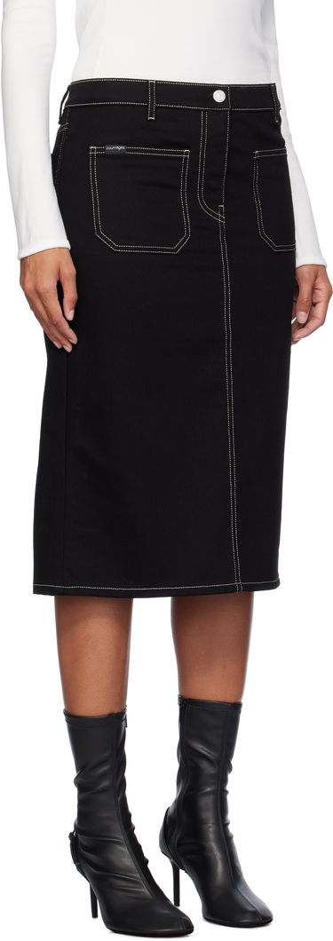 Nederdel Courrèges Two-Pocket Denim Midi Skirt Sort | 324DJU183DE0020, 1