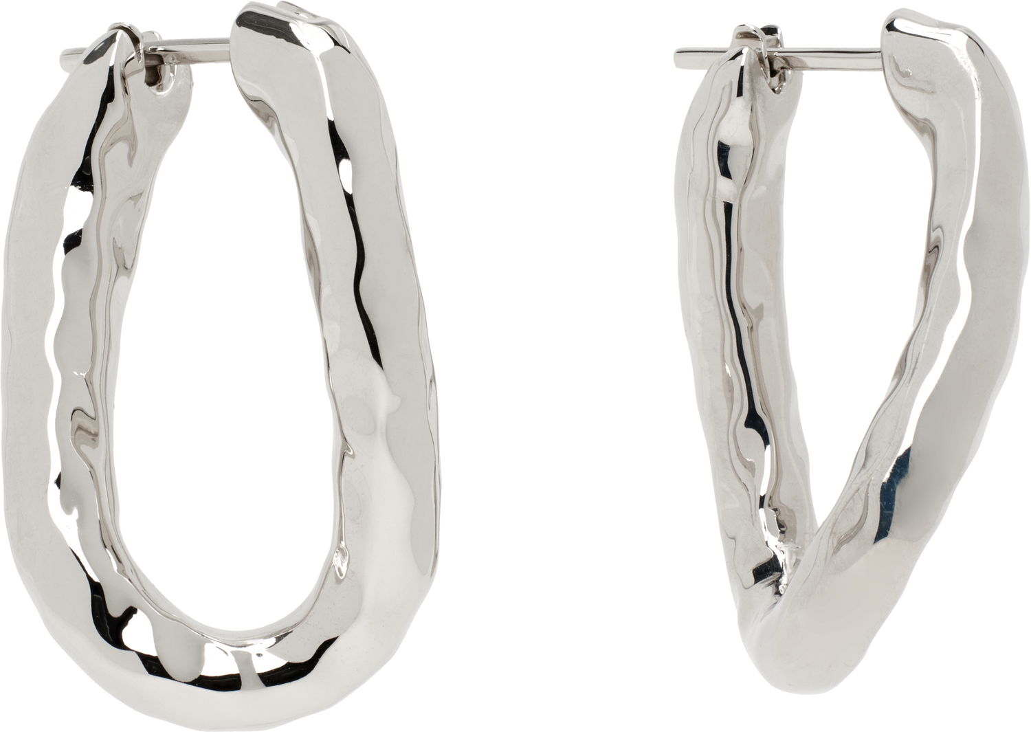 Øreringe Jil Sander Jil Sander Molten Hoop Earrings Metalisk | J11VG0256_P6959, 1
