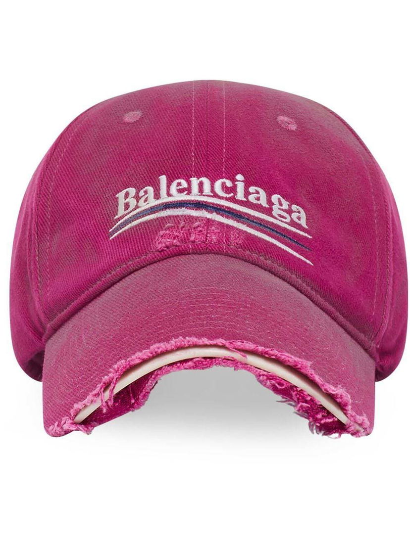 Kasket Balenciaga Political Campaign Distressed Cap Pink Lyserød | 673320410b20517