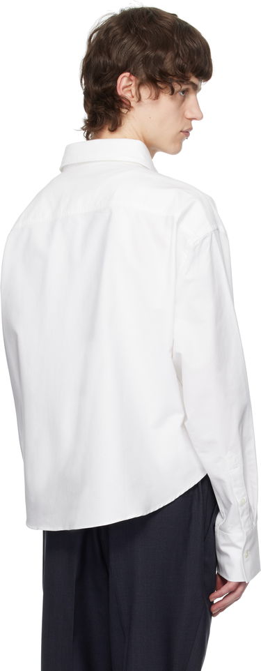 Skjorte AMI AMI Paris Cropped Oversized Shirt Hvid | USH123.CO0031, 2