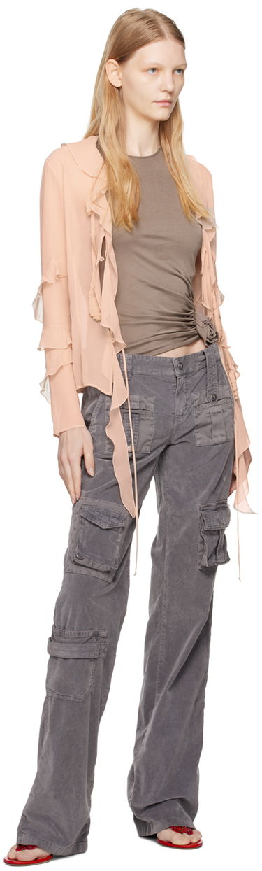 Cargo bukser Blumarine Cargo Pocket Trousers Grå | A322P101A, 3