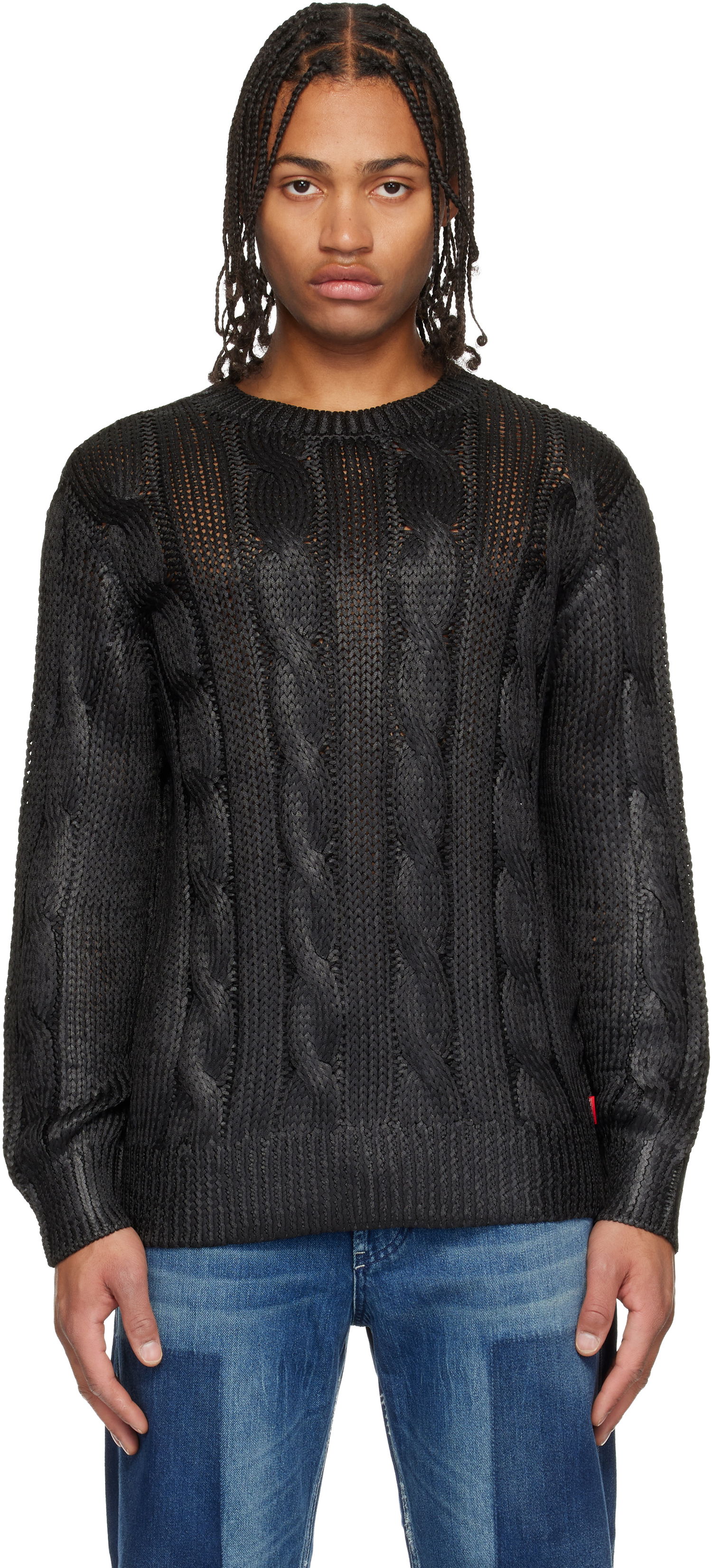 Sweater Diesel K-Michiu Cable Knit Sweater Sort | A19187-0NKCP-9XX, 0