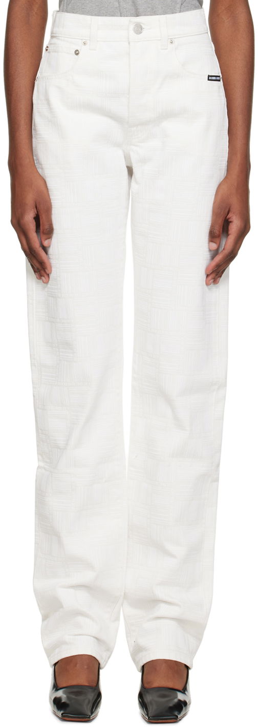 Jeans VETEMENTS Monogram Jeans Hvid | VL14PA300W