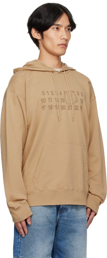 Sweatshirt Maison Margiela MM6 Maison Margiela Cotton Numeric Hoodie Beige | SH0GU0035 M25025, 1
