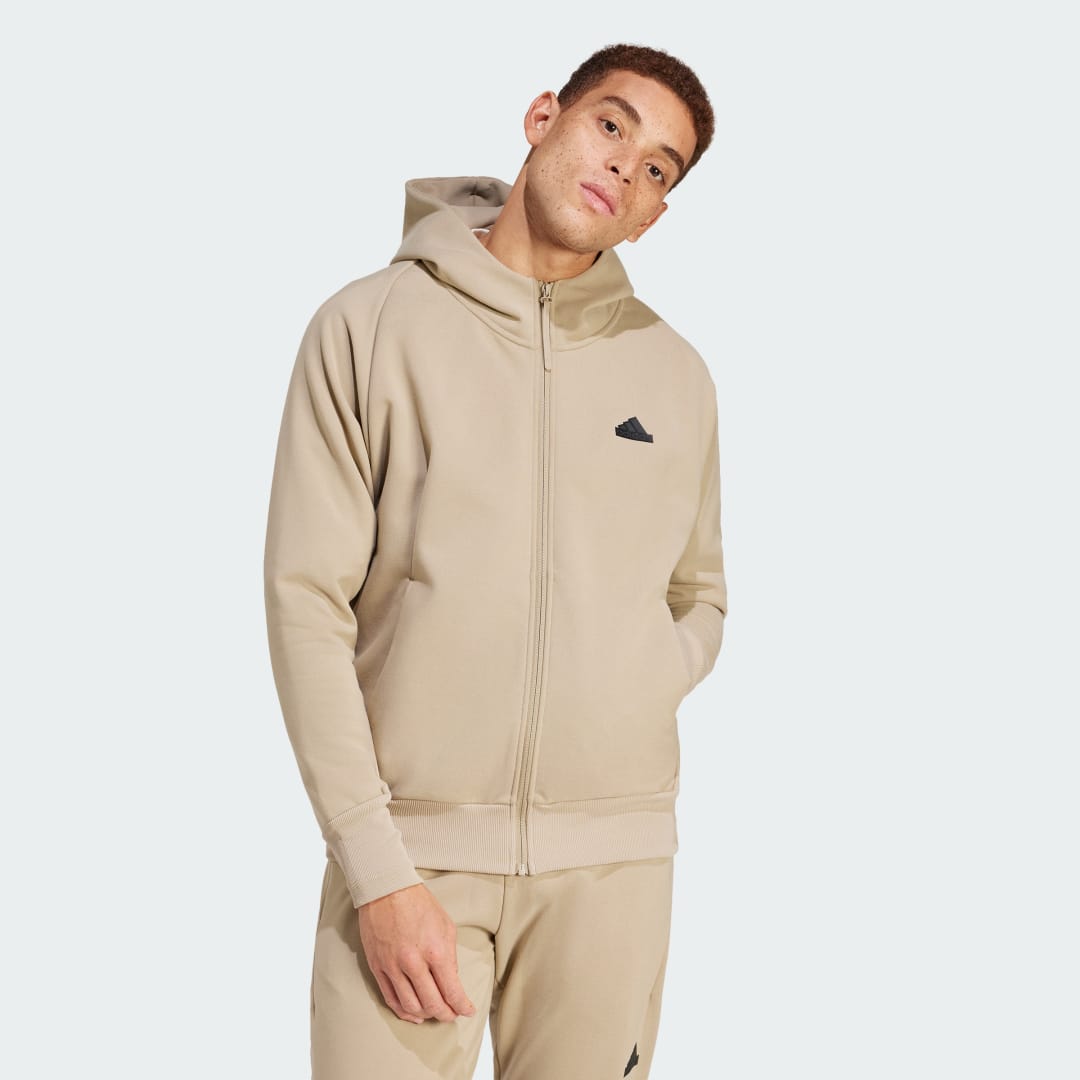 Sweatshirt adidas Performance adidas Sportswear  Z.N.E. Winterized Full-Zip Hooded Beige | IS9280, 0