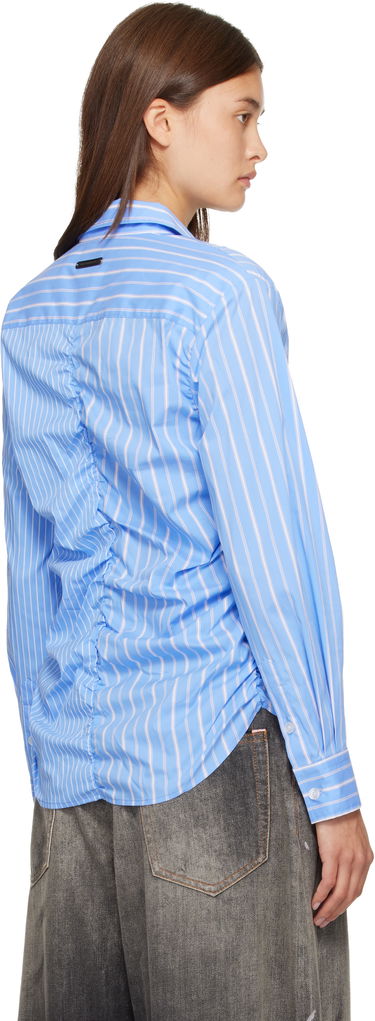 Skjorte Andersson Bell Stripe Shirring Shirt Blå | atb1398w, 2
