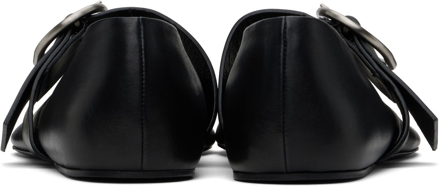 Sneakers og sko Jil Sander Jil Sander Buckle Ballerina Flats Sort | J15WZ0031_P8175, 1