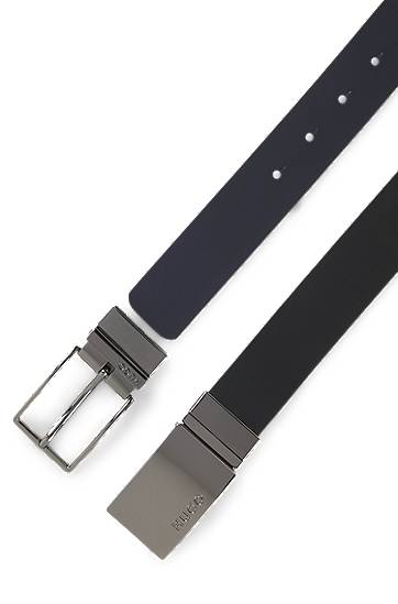 Bælter BOSS Gift-boxed Reversible Belt in Italian Leather Sort | 50553976, 1