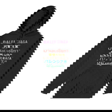 Sweatshirt Balenciaga Languages Popover Hoodie "Black/Multicolor" Sort | 570811 TJVI6 2771, 1