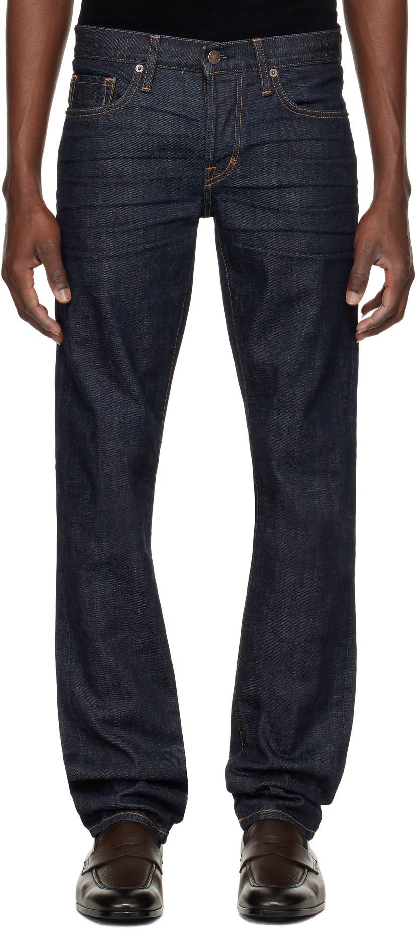 Jeans Tom Ford Tom Ford Selvedge Standard Fit Jeans Blå | DPH001-DMC034S24