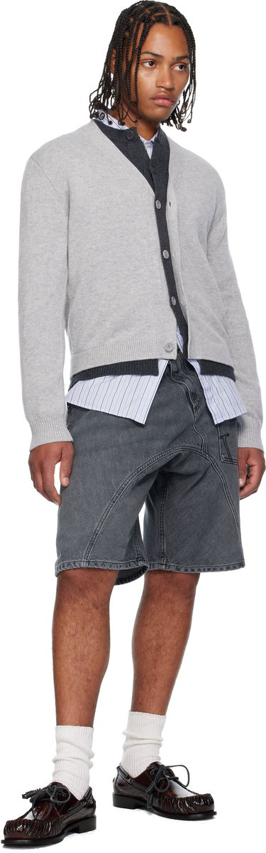 Shorts JW Anderson Twisted Workwear Denim Shorts Grå | DT0123-PG1745, 3