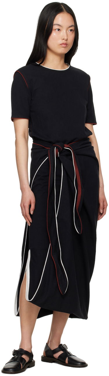 Kjole LEMAIRE Lemaire Wrap Midi Dress Sort | DR1044 LJ1010, 3