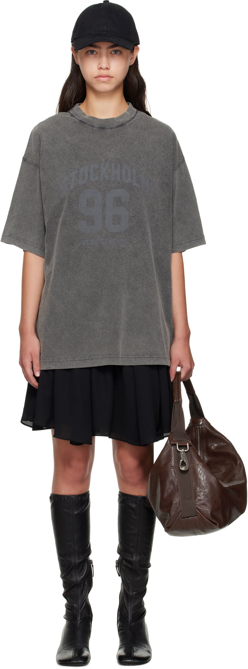 Kjole Acne Studios Acne Studios T-Shirt Minidress Sort | A20836-