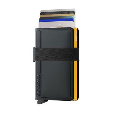 Tegnebog Secrid Tpu Black-Ochre Sort | BTP-Black-Ochre, 0