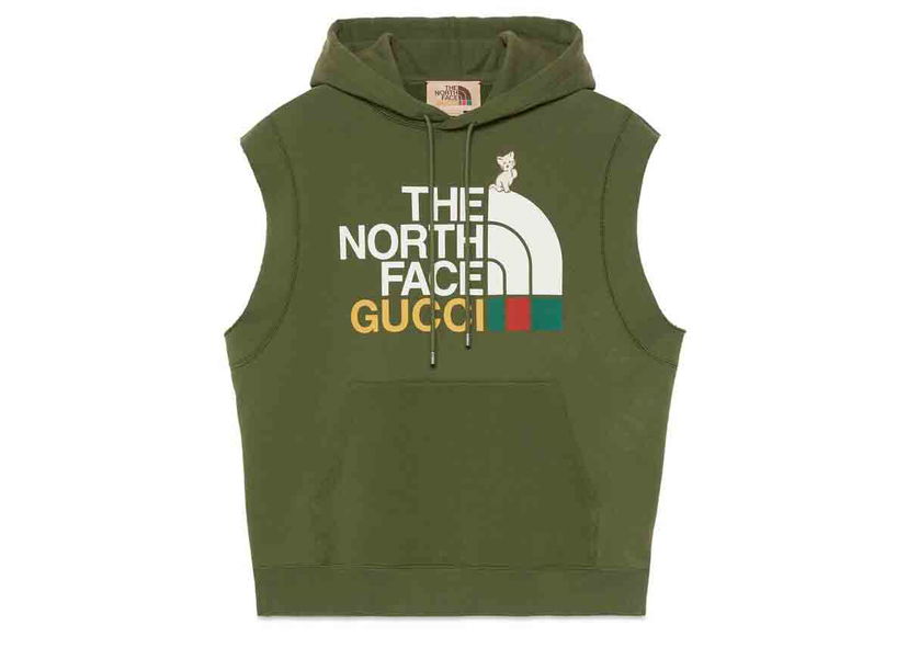 Sweatshirt Gucci Sleeveless Hoodie Grøn | ‎663243 XJDW2 3450