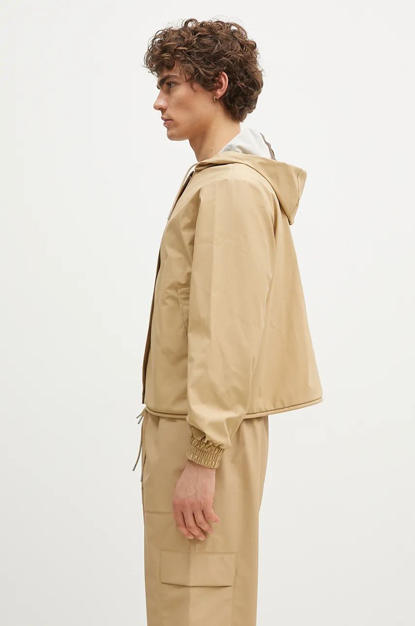 Sweatshirt Rains Hooded Casual Jacket Beige | 18040, 1